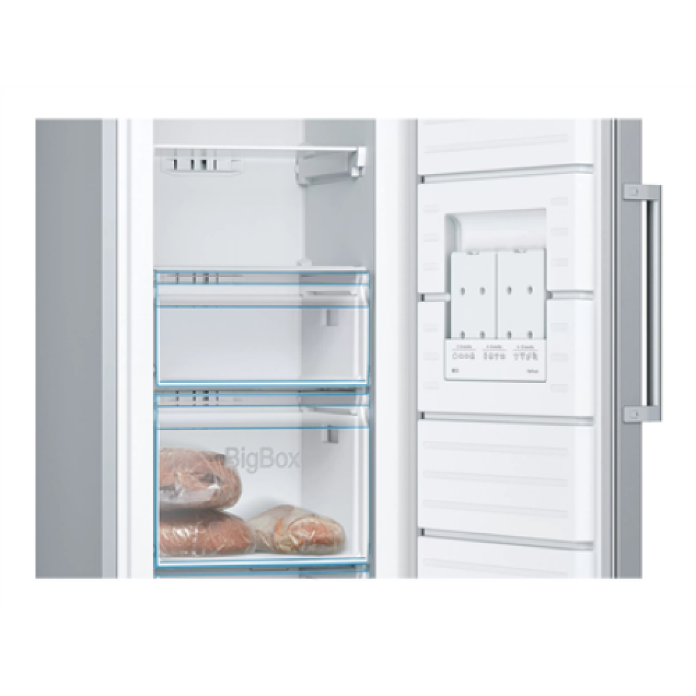 Bosch , GSN33VLEP , Freezer , Energy efficiency class E , Upright , Free standing , Height 176 cm , Total net capacity 225 L , No Frost system , Stainless Steel