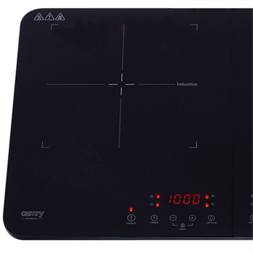 Camry , Hob , CR 6514 , Number of burners/cooking zones 2 , LCD Display , Induction , Black