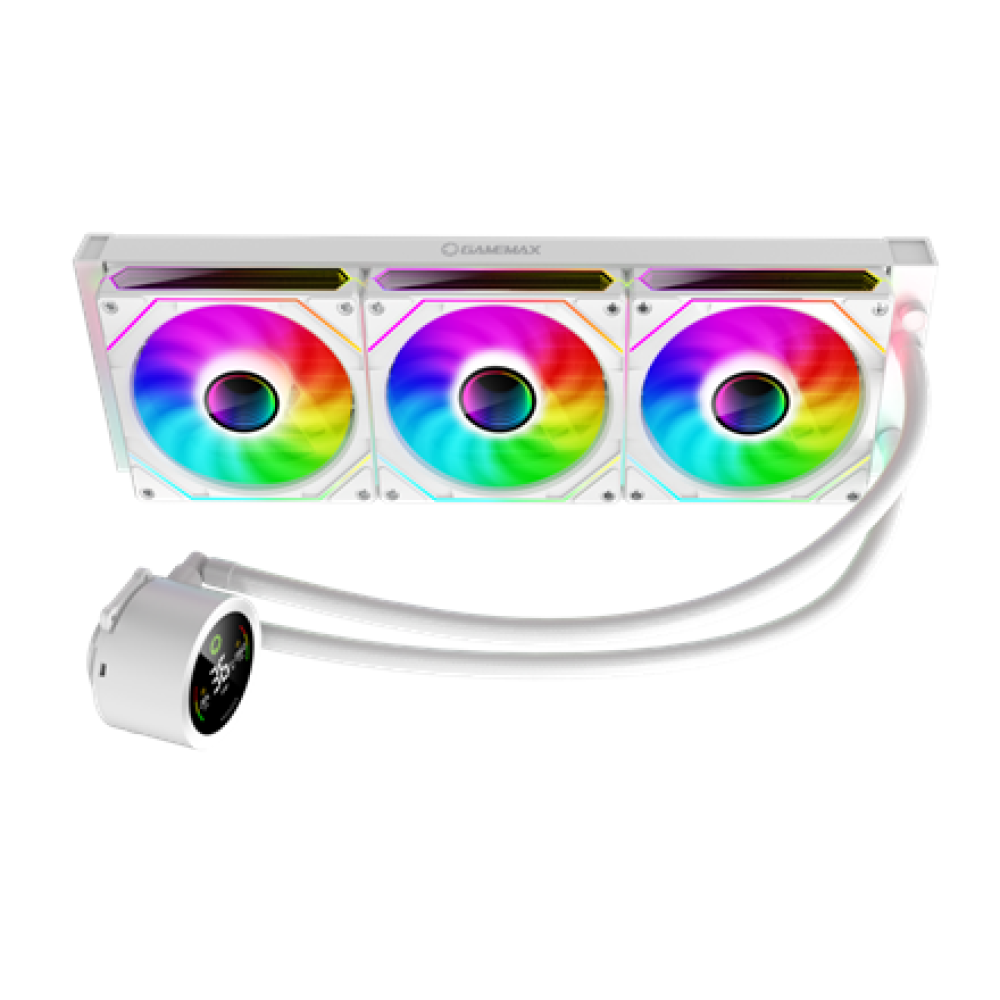 Gamemax CPU Liquid Cooler , ICEBURG 360 DIGITAL WH , White