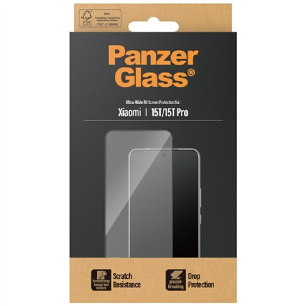 PanzerGlass Screen protector , Xiaomi , 15T/15T Pro , Transparent , Ultra-Wide Fit