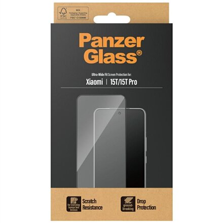 PanzerGlass Screen protector , Xiaomi , 15T/15T Pro , Transparent , Ultra-Wide Fit
