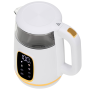 Adler Kettle with LED Display , AD 1305 , Electric , 2200 W , 1.7 L , Plastic , 360° rotational base , White/Gold