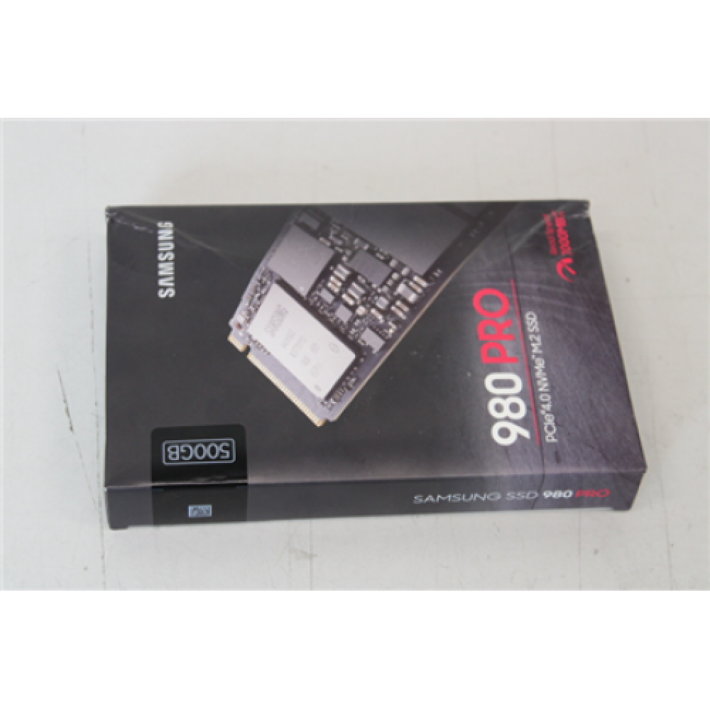 SALE OUT. Samsung 980 PRO PCle 4.0 NVMe M.2 500 GB SSD Samsung V-NAND SSD 980 PRO 500 GB, SSD form factor M.2 2280, SSD interface M.2 NVME, DAMAGED PACKAGING, Write speed 3000 MB/s, Read speed 3500 MB/s