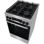 Cooker , GK5C65XV , Hob type Gas , Oven type Electric , Stainless steel , Width 50 cm , Grilling , LED , Depth 59.4 cm , 70 L