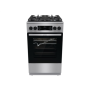 Cooker , GK5C65XV , Hob type Gas , Oven type Electric , Stainless steel , Width 50 cm , Grilling , LED , Depth 59.4 cm , 70 L