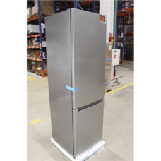 SALE OUT. , INDESIT , LI9 S1E S , Refrigerator , Energy efficiency class F , Free standing , Combi , Height 201.3 cm , Fridge net capacity 261 L , Freezer net capacity 111 L , 39 dB , Silver , DENTS ON SIDE, SCRATCHED PAINT, BROKEN DOOR SHELF, CURVED BACK