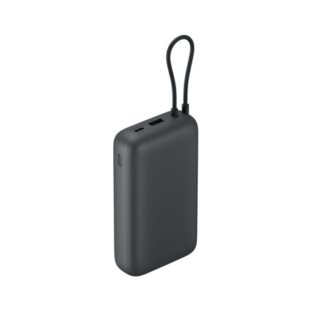 Xiaomi Power Bank 20000mAh (Integrated Cable) , 20000 mAh , Dark Gray