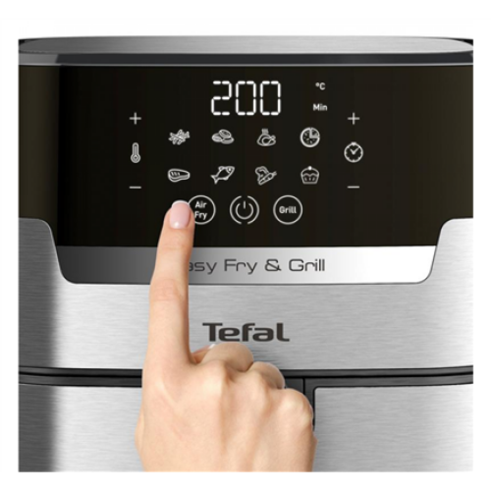TEFAL , Air Fryer with Grill , EY505D15 , Power 1400 W , Capacity 4.2 L , Stainless Steel