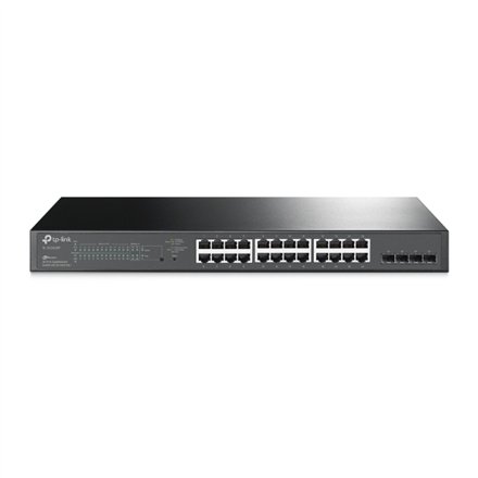 TP-LINK , JetStream 28-Port Gigabit Smart Switch , TL-SG2428P , Web Managed , Rackmountable , SFP ports quantity 4 , PoE+ ports quantity 24 , Power supply type Single