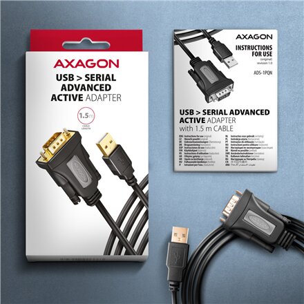 AXAGON USB - Serial Advanced Active Adapter , ADS-1PQN
