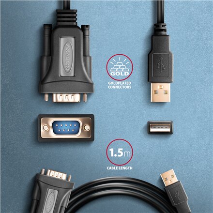 AXAGON USB - Serial Advanced Active Adapter , ADS-1PQN