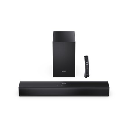 Sharp Compact 2.1 Soundbar with Wireless Subwoofer , HT-SBW121 , 240 W , Bluetooth , Wireless connection , Black