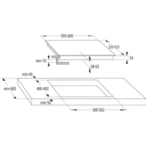 Gorenje , Hob , GI6401WSC , Induction , Number of burners/cooking zones 4 , Touch , Timer , White , Display