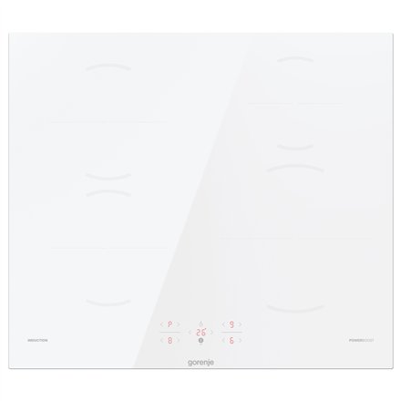 Gorenje , Hob , GI6401WSC , Induction , Number of burners/cooking zones 4 , Touch , Timer , White , Display