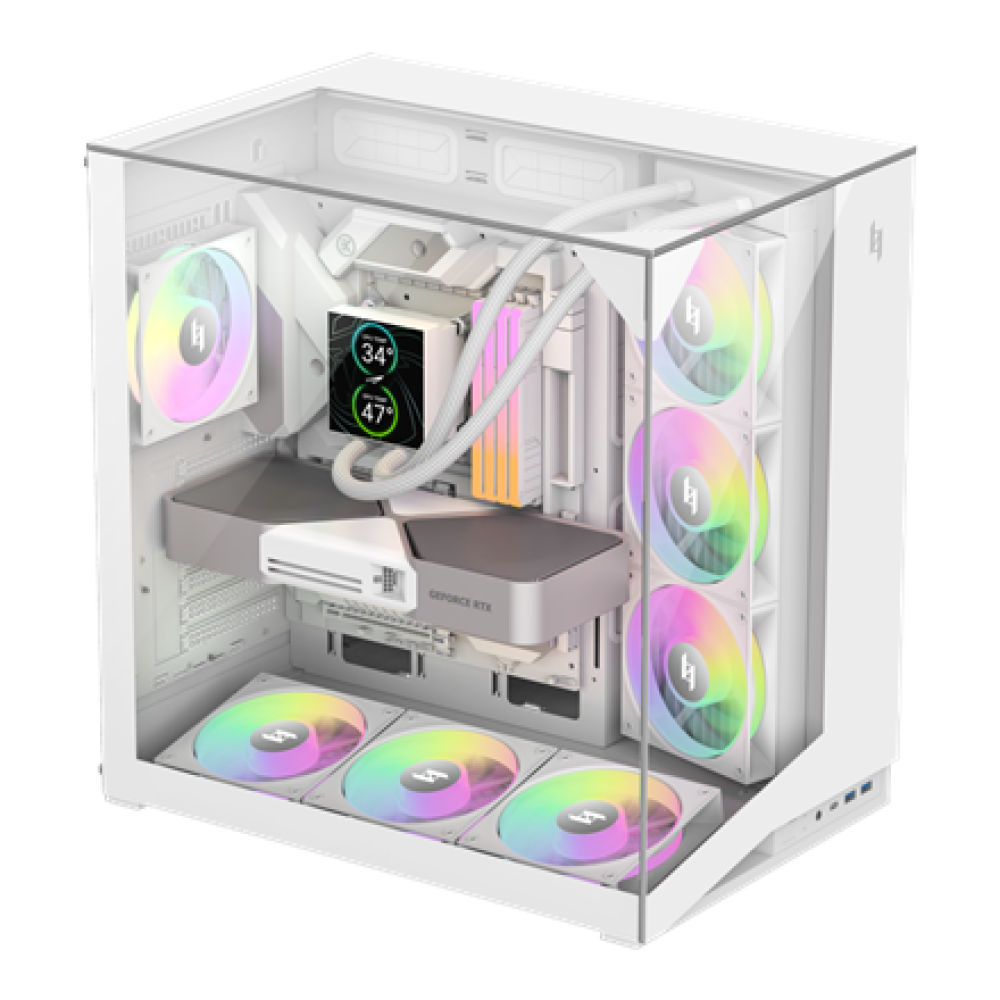 Gamemax Case , NEX C56 VC WH , ATX