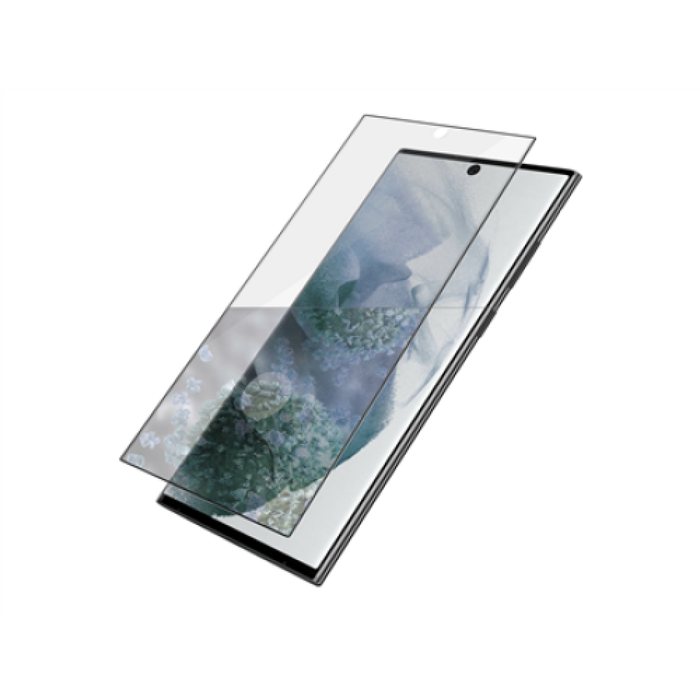 PanzerGlass , Samsung , Galaxy S22 Ultra , Tempered glass , Black , Case friendly. Compatible with ultrasonic fingerprint sensor. 100 % touch sensitivity. Antibacterial (ISO 22196 certified & JIS 22810 approved) , Screen Protector