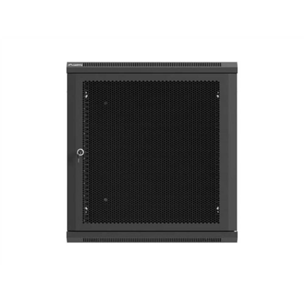 Lanberg Wall mounted installation cabinet 1912U 600X600, Black perforated door (Flat pack) , Lanberg