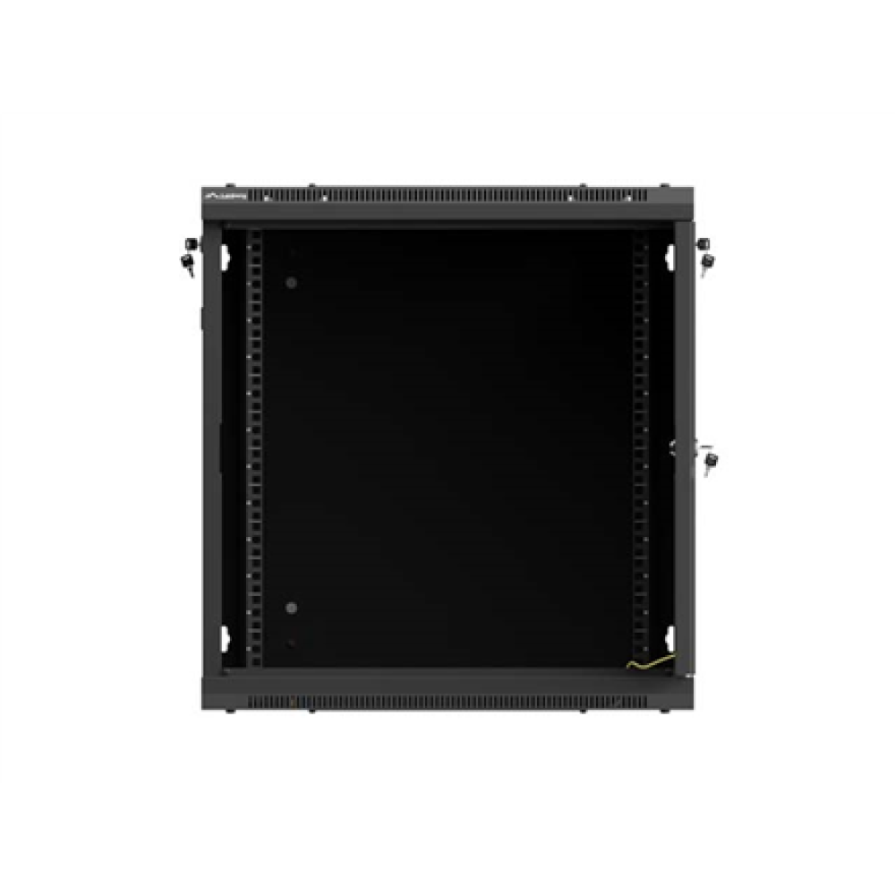 Lanberg Wall mounted installation cabinet 1912U 600X600, Black perforated door (Flat pack) , Lanberg