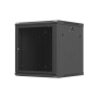 Lanberg Wall mounted installation cabinet 1912U 600X600, Black perforated door (Flat pack) , Lanberg