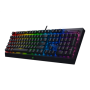 Razer BlackWidow V3 Yellow Switch; Transparent switch housing; Doubleshot ABS keycaps; Multi-function digital roller Razer Synapse 3 enabled; Cable routing options N-key roll-over; Fully programmable keys with on-the-fly macro recording; Gaming mode optio