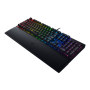 Razer BlackWidow V3 Yellow Switch; Transparent switch housing; Doubleshot ABS keycaps; Multi-function digital roller Razer Synapse 3 enabled; Cable routing options N-key roll-over; Fully programmable keys with on-the-fly macro recording; Gaming mode optio