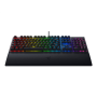 Razer BlackWidow V3 Yellow Switch; Transparent switch housing; Doubleshot ABS keycaps; Multi-function digital roller Razer Synapse 3 enabled; Cable routing options N-key roll-over; Fully programmable keys with on-the-fly macro recording; Gaming mode optio