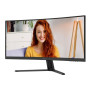 AOC , CU34B3E , 34 , VA , WQHD , 21:9 , 120 Hz , 4 ms , 3440 x 1440 pixels , 300 cd/m² , HDMI ports quantity 1 , Black
