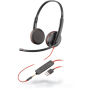 Poly BLACKWIRE,C3225 USB-A Poly USB-A Headset Built-in microphone Black USB Type-A Wired