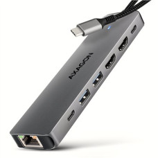 AXAGON USB-C 5Gbps DUAL 4K DISPLAY 7in1 Hub , HMC-7HX2