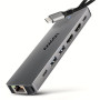 AXAGON USB-C 5Gbps DUAL 4K DISPLAY 7in1 Hub , HMC-7HX2