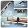 AXAGON USB-C 5Gbps DUAL 4K DISPLAY 7in1 Hub , HMC-7HX2