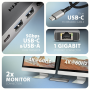 AXAGON USB-C 5Gbps DUAL 4K DISPLAY 7in1 Hub , HMC-7HX2