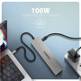 AXAGON USB-C 5Gbps DUAL 4K DISPLAY 7in1 Hub , HMC-7HX2