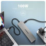 AXAGON USB-C 5Gbps DUAL 4K DISPLAY 7in1 Hub , HMC-7HX2
