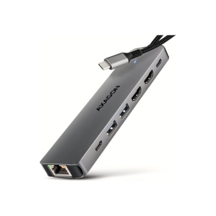 AXAGON USB-C 5Gbps DUAL 4K DISPLAY 7in1 Hub , HMC-7HX2