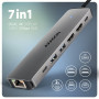 AXAGON USB-C 5Gbps DUAL 4K DISPLAY 7in1 Hub , HMC-7HX2