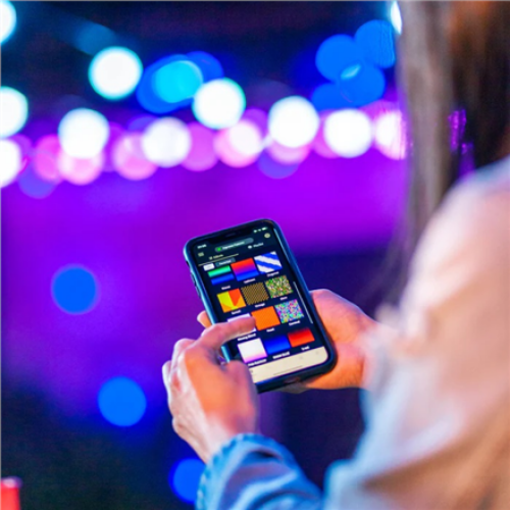 Twinkly Festoon Smart LED Lights 40 RGB (Multicolor) G45 bulbs, 20m