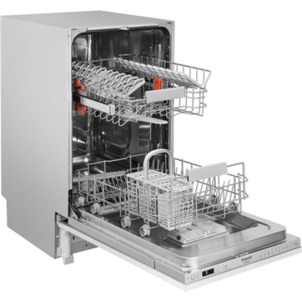 Hotpoint Dishwasher HSIC 3T127 C Built-in, Width 44.8 cm, Number of place settings 10, Number of programs 9, Energy efficiency class E, Display