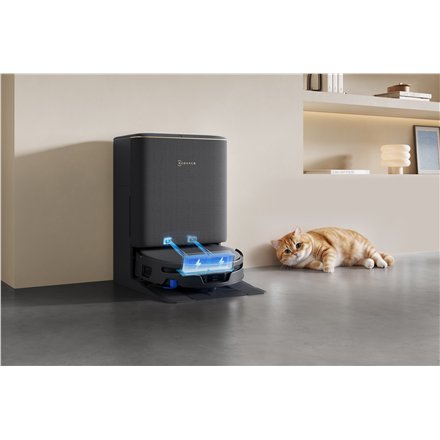 Ecovacs DEEBOT T90S PRO OMNI Vacuum Cleaner,Robot,Wet&Dry,40000Pa,TruEdge 3.0,ZeroTangle 4.0,OZMO Roller 3.0,Black+OMNI Auto-Empty Station , Ecovacs
