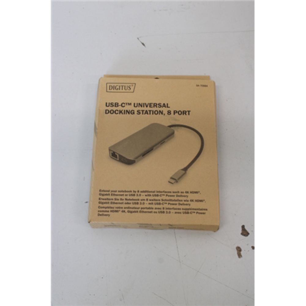 SALE OUT. DIGITUS 8-Port USB-C Dock, 2xUSB3.0, 1xRJ45, 2xHDMI, 1xPD, 1xMicro SD, 1xSD, grey , Digitus , USB-C Universal Docking Station, 8 Port , Dock , Ethernet LAN (RJ-45) ports 1 , USB 3.0 (3.1 Gen 1) Type-C ports quantity 1 , USB 3.0 (3.1 Gen 1) ports