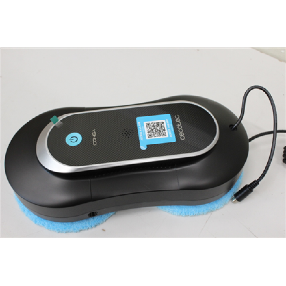 SALE OUT. Cecotec Conga Windroid 1090 Double Spray Connected Window cleaning robot , Cecotec Window Cleaning Robot , Conga Windroid 1090 Double Spray Connected , Corded , Black , USED, DIRTY