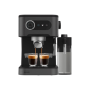 Cecotec Coffee machine , Power Espresso 20 Pro Latte , Pump pressure 20 bar , Built-in milk frother , Semi-automatic , Black , 1350 W
