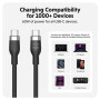 Hyper , HyperJuice USB-C Silicone Charging Cable , HJ4011BKGL