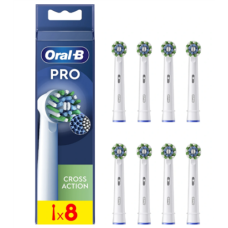 Oral-B , Replaceable toothbrush heads , EB50RX-8 Cross Action Pro , Heads , For adults , Number of brush heads included 8 , White