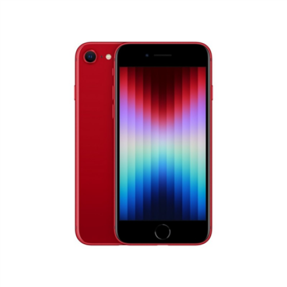Apple , iPhone SE 3rd Gen , (PRODUCT)RED , 4.7 , Retina HD , 1334 x 750 pixels , Apple , A15 Bionic , Internal RAM 4 GB , 64 GB , Single SIM , Nano-SIM , 3G , 4G , 5G , Main camera 12 MP , Secondary camera 7 MP , iOS , 15.4 , 2018 mAh