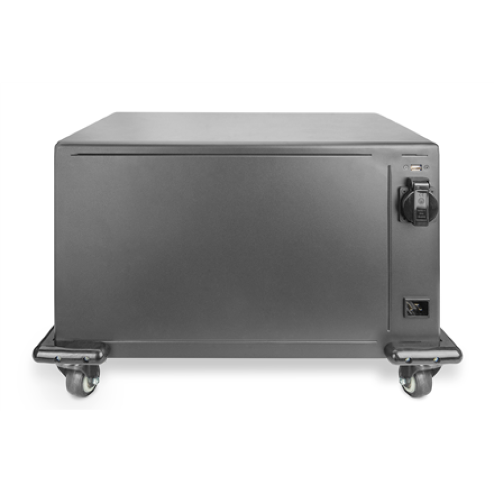 SALE OUT. Digitus Charging trolley, 16 charge bases, 14, black 384 x 550 x 375 mm, electr. lock, incl. USB, fan , Digitus , Black , USED, SCRATCHES ON CORNERS