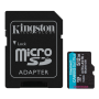 Kingston , Canvas Go! Plus , 512 GB , microSD , Flash memory class Class 10, UHS-I, U3, V30, A2