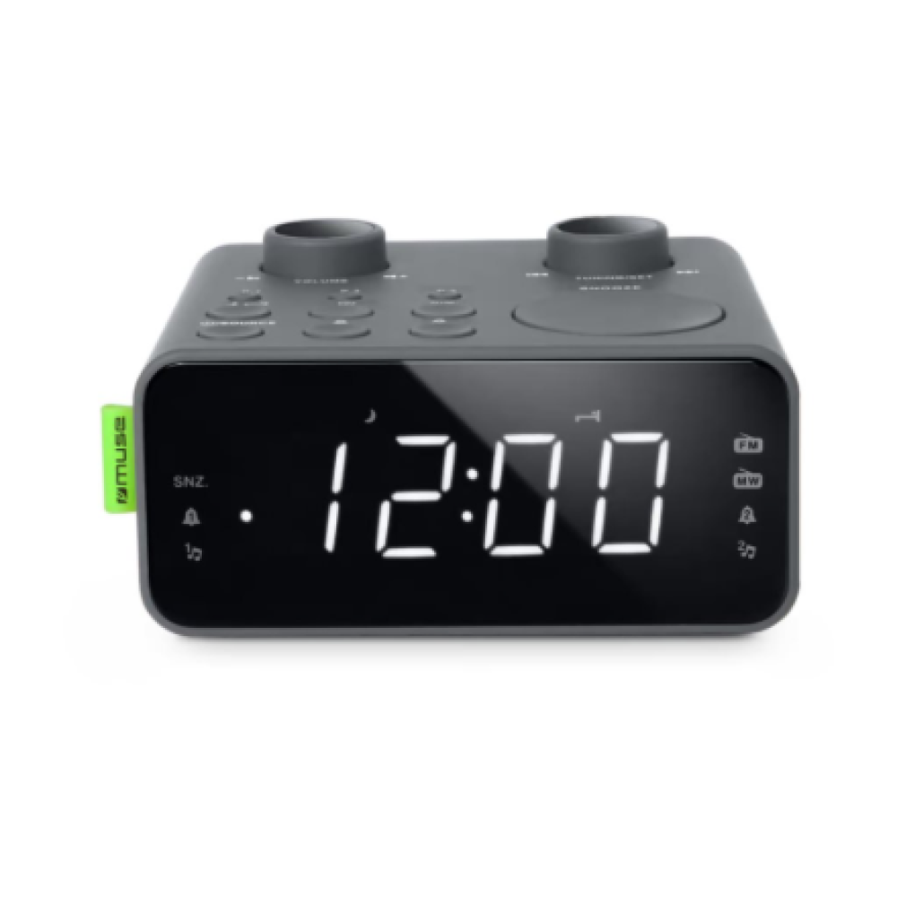 Muse Dual Alarm Clock Radio , M-17 LG , Alarm function , AUX in