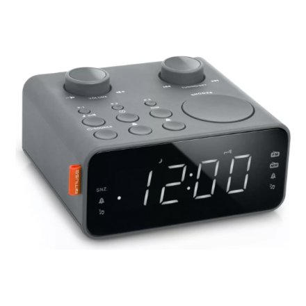 Muse Dual Alarm Clock Radio , M-17 LG , Alarm function , AUX in