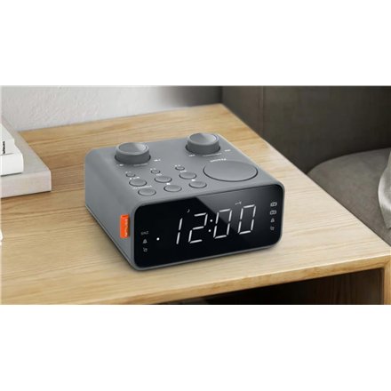 Muse Dual Alarm Clock Radio , M-17 LG , Alarm function , AUX in